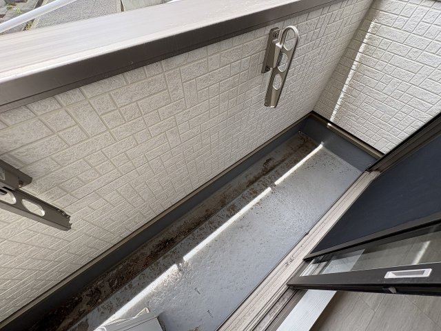 バルコニー　外からの目が気にならないバルコニーで洗濯物が干せます