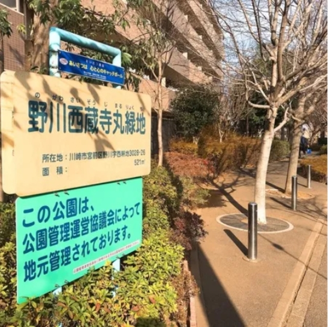 公園　野川西蔵寺丸緑地（公園）まで581m