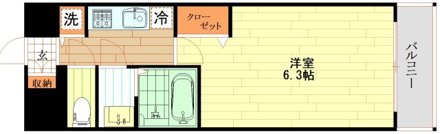 地下鉄堺筋線 恵美須町駅 徒歩5分 9階建 築11年の間取り写真