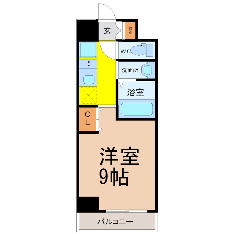 地下鉄東山線 亀島駅 徒歩5分 8階建 築8年の間取り写真