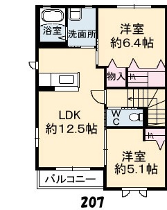 ＪＲ牟岐線 阿波富田駅 徒歩46分 2階建 築18年の間取り写真