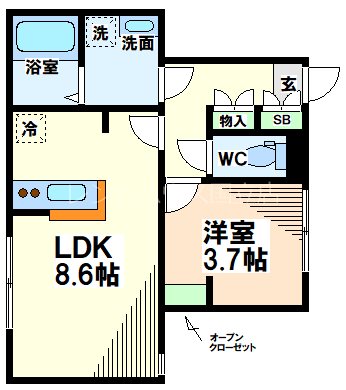 ＪＲ中央線 立川駅 徒歩9分 3階建 新築の間取り写真