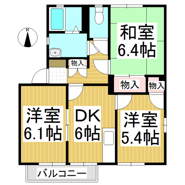 エステートこやま N棟の間取り写真