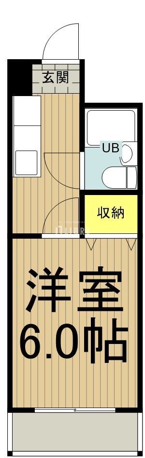 ＪＲ中央線 日野駅 徒歩18分 3階建 築38年の間取り写真