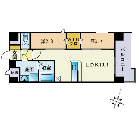 aLATO 天神 Eastの間取り写真