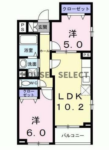 東京メトロ東西線 早稲田駅 徒歩6分 5階建 築3年の間取り写真