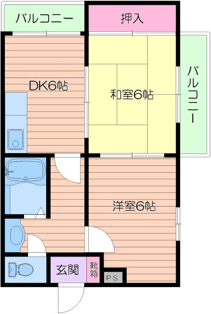 フレンドリー北田辺の間取り写真