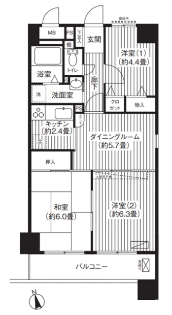 グランシエロ川口本町の間取り写真