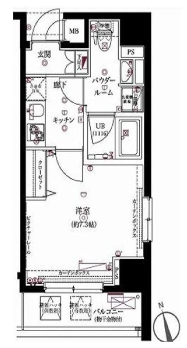 ＪＲ山手線 日暮里駅 徒歩7分 10階建 築12年の間取り写真