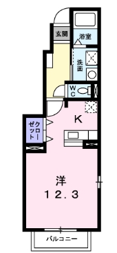 名古屋市緑区桶狭間神明のアパートの間取り