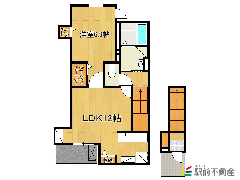 【筑紫野市上古賀のアパートの間取り】