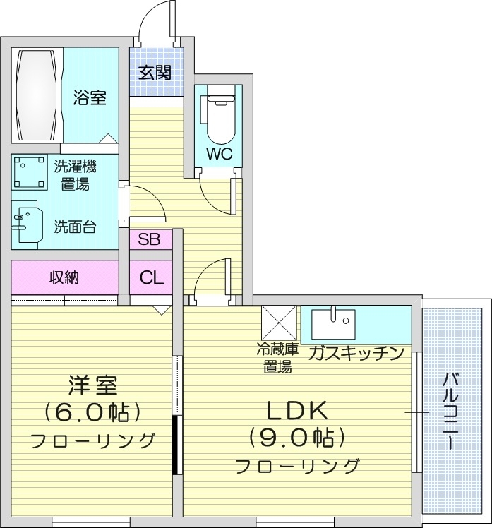 カーム北6条の間取り