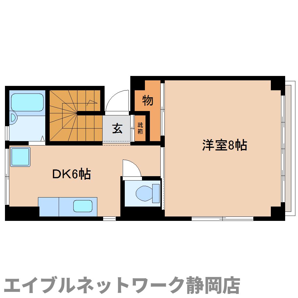 静岡市葵区新通のマンションの間取り