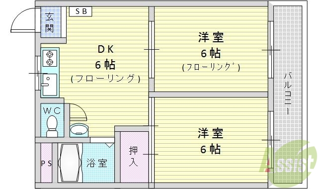 エリータ桃山台2の間取り