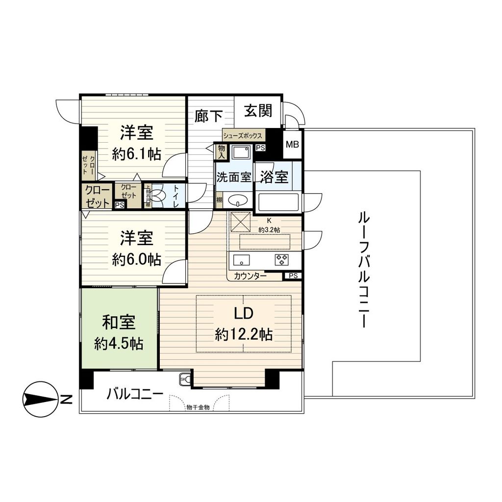 リソシエ今出川堀川グランディスの間取り