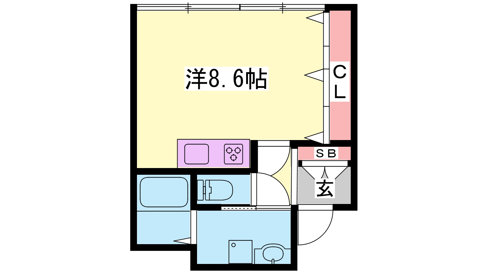 姫路市南車崎のマンションの間取り