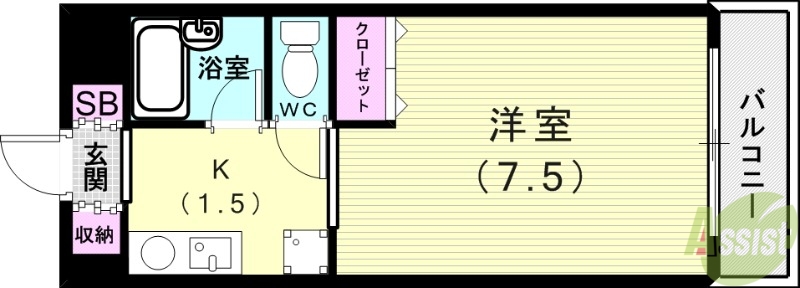 【神戸市西区大津和のマンションの間取り】