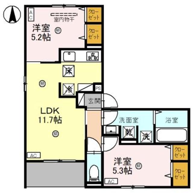 クラシスト矢田の間取り