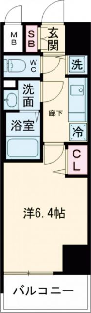 プレサンスみなと元町駅前の間取り