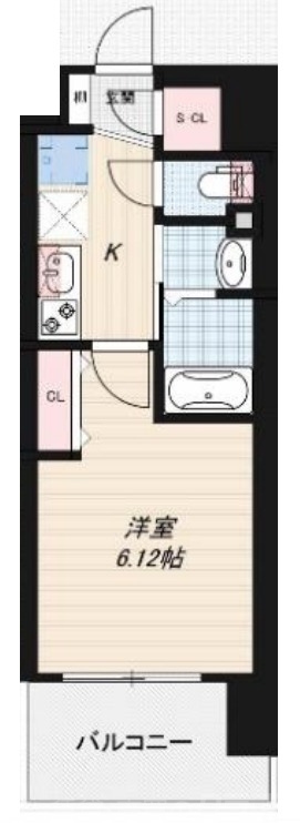 東大阪市足代北のマンションの間取り