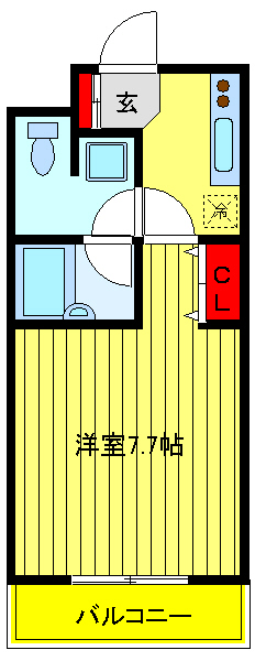 北区堀船のマンションの間取り