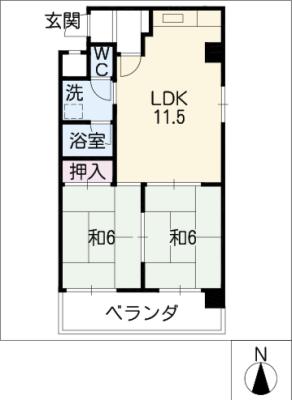 ノーサイドマンションの間取り