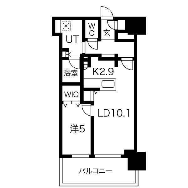 札幌市厚別区厚別中央一条のマンションの間取り