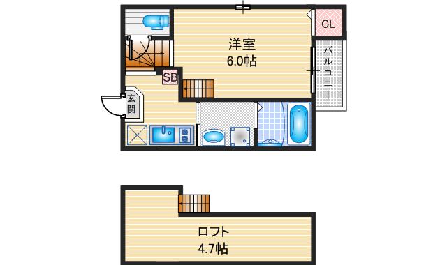 ハーモニーテラス中村中町の間取り