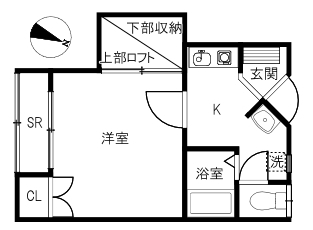 Ｄｏｒｍｉｔｏｒｙ　ＢｅｌｌIの間取り