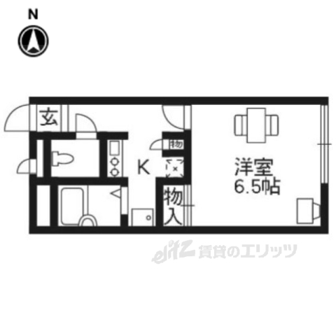 京都市中京区壬生上大竹町のアパートの間取り