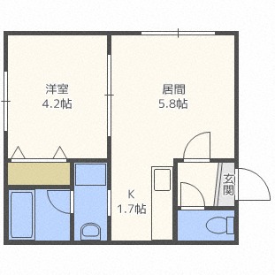 アズーリ中の島壱番館の間取り