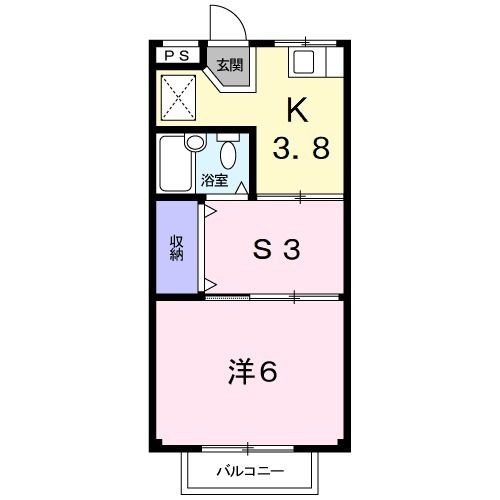 四日市市楠町小倉のアパートの間取り