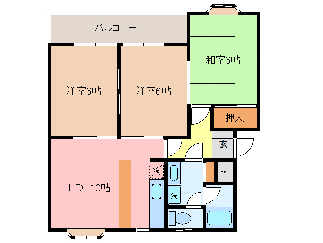 徳川台ロイヤルマンションの間取り