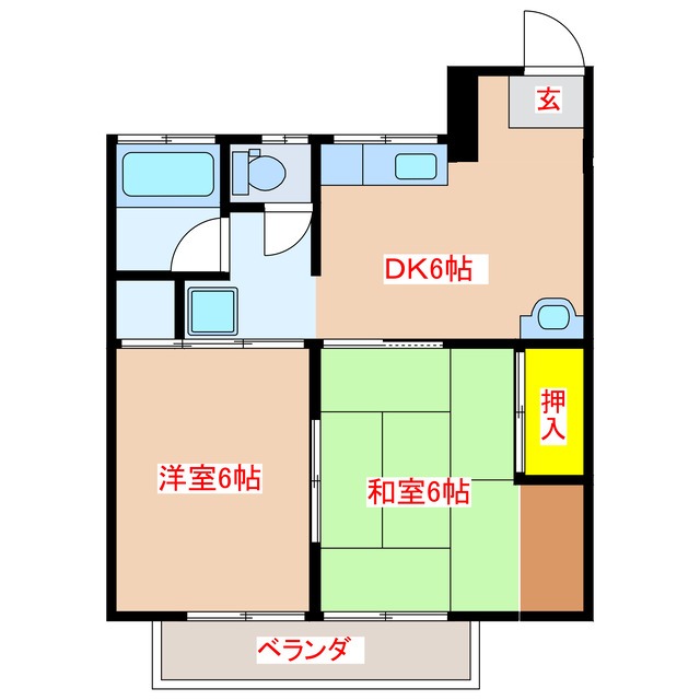 サンハイツ大口の間取り