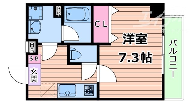 吹田市千里山東のマンションの間取り