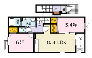 広島市安佐北区可部のアパートの間取り