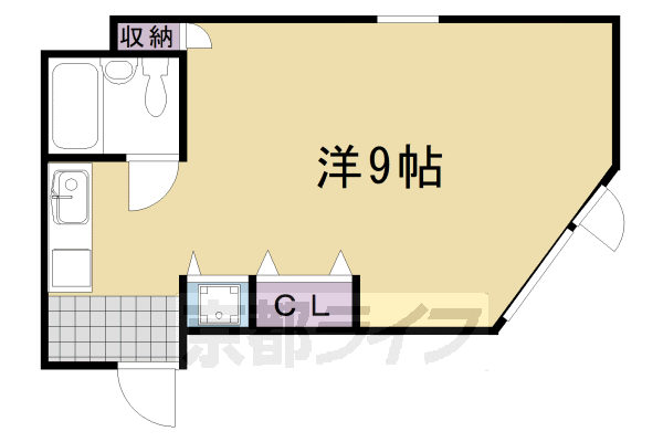 【スタジオーネ桂の間取り】