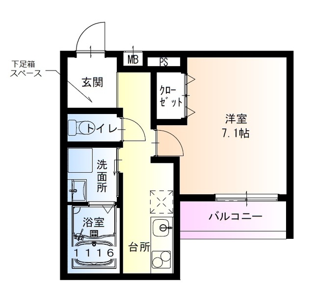 【大阪市淀川区三津屋南のアパートの間取り】