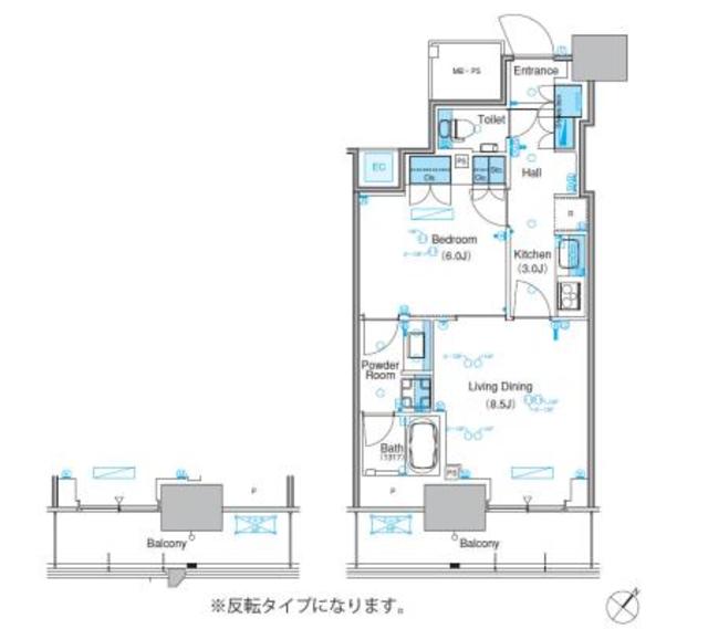 パークアクシス豊洲キャナルの間取り