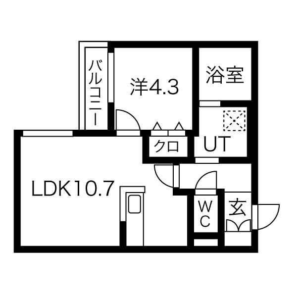 Ｐｏｍｍｅｒａｉｅ北円山の間取り