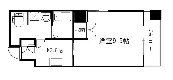 広島市中区加古町のマンションの間取り