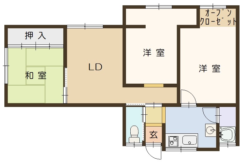 アパート一花の間取り