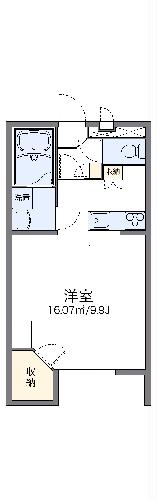 レオパレスアルペンローゼの間取り