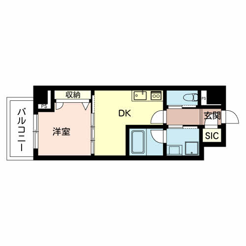 姫路市豊沢町のマンションの間取り