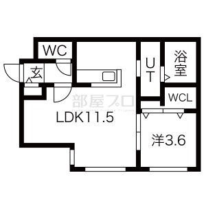 札幌市白石区南郷通のマンションの間取り