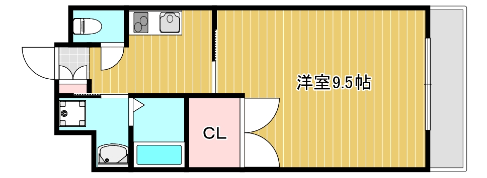 【リバティ西三荘の間取り】