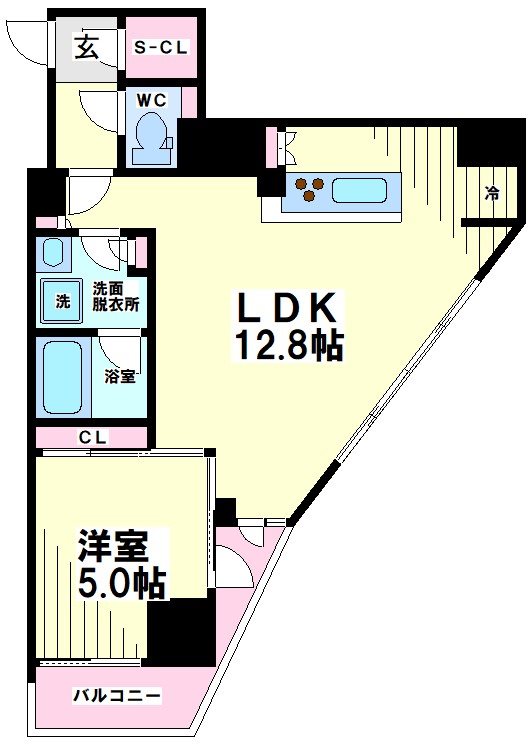 渋谷区笹塚のマンションの間取り