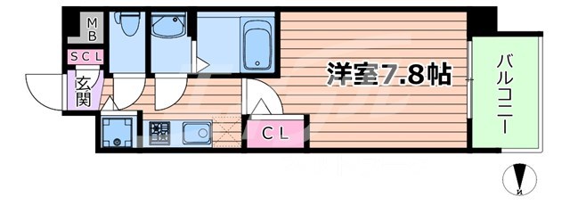 カーサレグラス城東セントラルの間取り