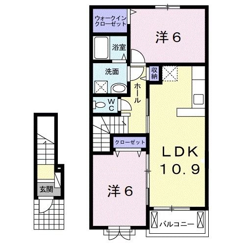 日高郡美浜町大字和田のアパートの間取り