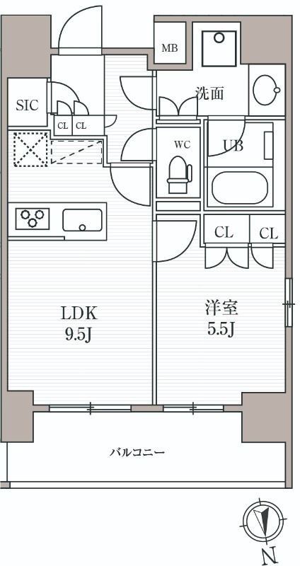 【台東区元浅草のマンションの間取り】